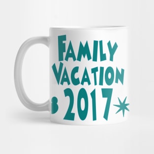 Family Vacation with Year Marine Blue Mug